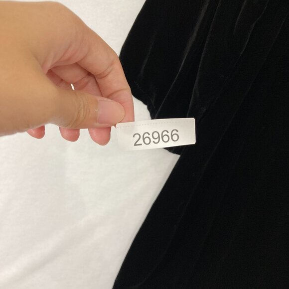 Cut Loose Tunic Large Black Velvet Silk Blend Soft Oversized Comfy Minimalist - Picture 9 of 9